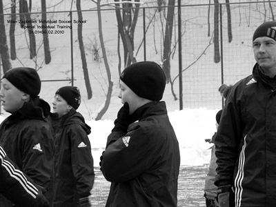 piłkarski trening zima 2010
