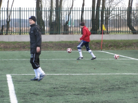 piłkarski trening zima 2010 - gry zespolowe